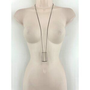 NATASHA LONG NECKLACE PENDANT SQUARE Jewelry‎ Statement Mixed Metals Dillards